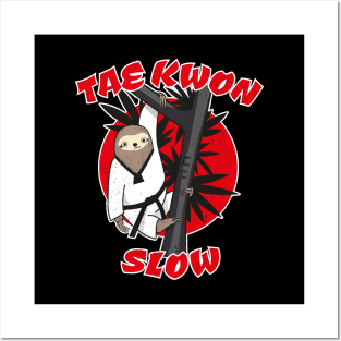 Tae Kwon Slow Funny Martial Art Sloth Pun Posters and Art